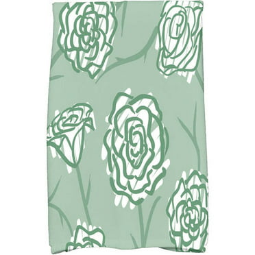 3D Rose French Paisley Blue TWL_59830_1 Towel 15 x 22 